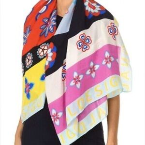 Desigual Large Square Garden Scarf